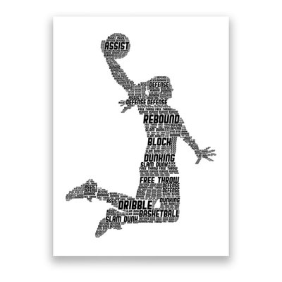 Basketball Girl Women Kids Girls Poster