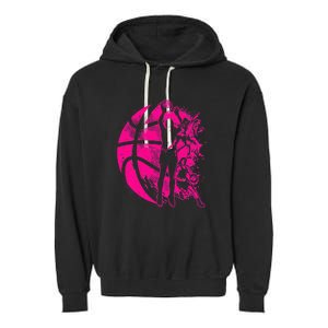 Basketball Girl Women Female Basketball Team Garment-Dyed Fleece Hoodie