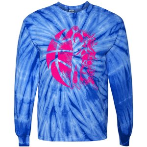 Basketball Girl Women Female Basketball Team Tie-Dye Long Sleeve Shirt