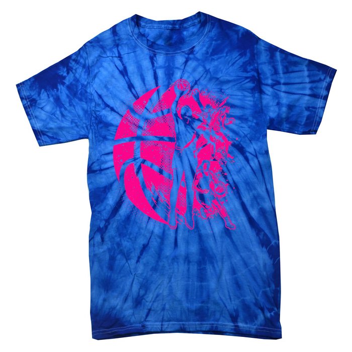 Basketball Girl Women Female Basketball Team Tie-Dye T-Shirt