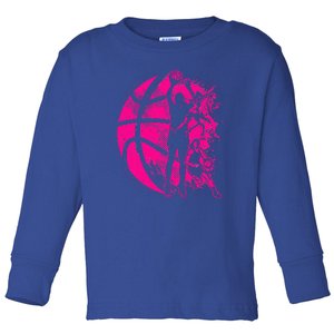 Basketball Girl Women Female Basketball Team Toddler Long Sleeve Shirt