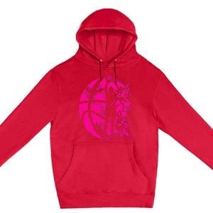 Basketball Girl Women Female Basketball Team Premium Pullover Hoodie