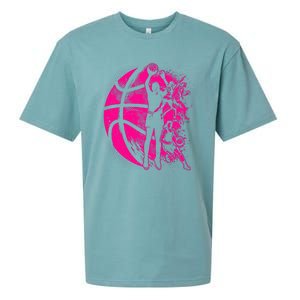 Basketball Girl Women Female Basketball Team Sueded Cloud Jersey T-Shirt