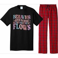 Behavior Goes Where Reinforcement Flows Behavior Analyst Cute Gift Pajama Set