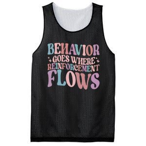 Behavior Goes Where Reinforcement Flows Behavior Analyst Cute Gift Mesh Reversible Basketball Jersey Tank