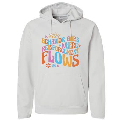 Behavior Goes Where Reinforcement Flows Behavior Analyst Performance Fleece Hoodie