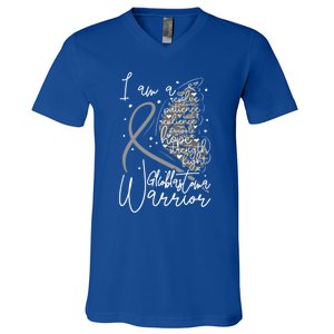 Butterfly Glioblastoma Warrior Glioblastoma Awareness Cute Gift V-Neck T-Shirt