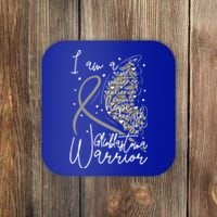 Butterfly Glioblastoma Warrior Glioblastoma Awareness Cute Gift Coaster