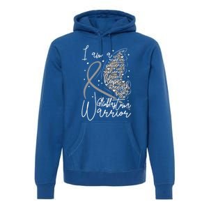 Butterfly Glioblastoma Warrior Glioblastoma Awareness Cute Gift Premium Hoodie