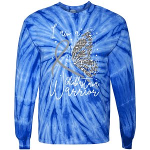 Butterfly Glioblastoma Warrior Glioblastoma Awareness Cute Gift Tie-Dye Long Sleeve Shirt