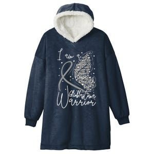 Butterfly Glioblastoma Warrior Glioblastoma Awareness Cute Gift Hooded Wearable Blanket