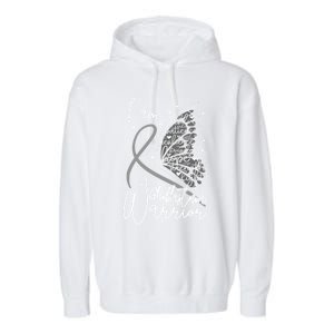 Butterfly Glioblastoma Warrior Glioblastoma Awareness Cute Gift Garment-Dyed Fleece Hoodie