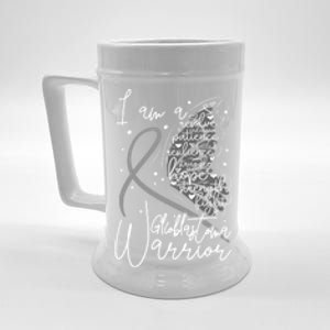 Butterfly Glioblastoma Warrior Glioblastoma Awareness Cute Gift Beer Stein