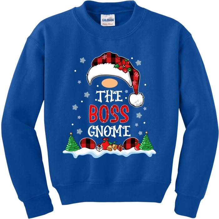 Boss Gnome Xmas Family Matching Funny Christmas Gnomes Gift Kids Sweatshirt