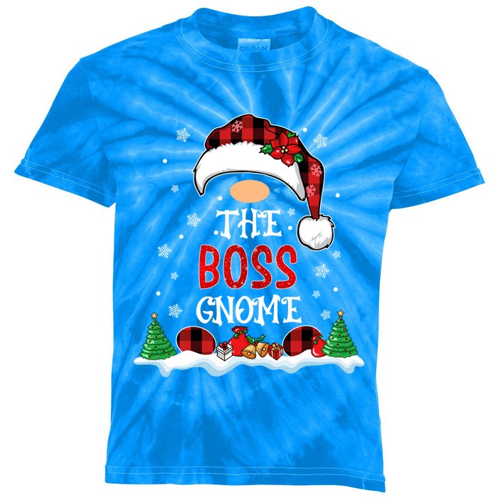 Boss Gnome Xmas Family Matching Funny Christmas Gnomes Gift Kids Tie-Dye T-Shirt