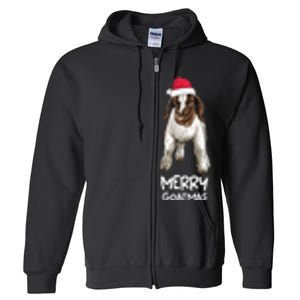 Boer goat Xmas Merry Goatmas  Full Zip Hoodie