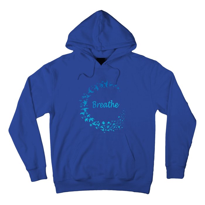 Breathe Gym Yoga Great Gift Just Breathe Inhale Exhale Hoodie