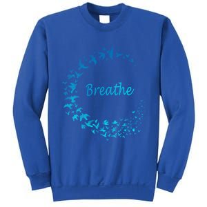 Breathe Gym Yoga Great Gift Just Breathe Inhale Exhale Sweatshirt