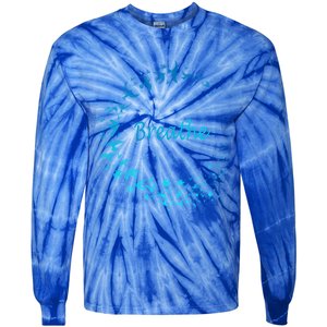 Breathe Gym Yoga Great Gift Just Breathe Inhale Exhale Tie-Dye Long Sleeve Shirt