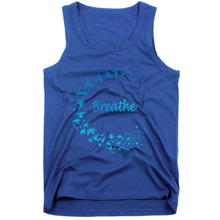 Breathe Gym Yoga Great Gift Just Breathe Inhale Exhale Tank Top