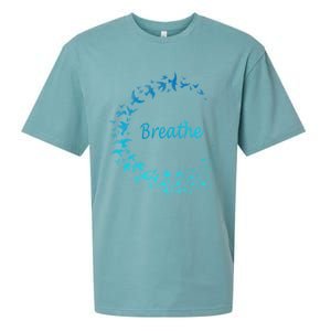 Breathe Gym Yoga Great Gift Just Breathe Inhale Exhale Sueded Cloud Jersey T-Shirt