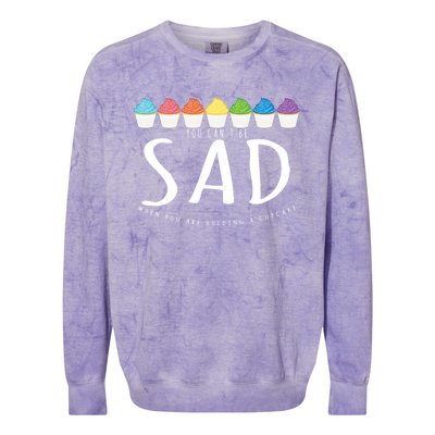 Baking Gift You CanT Be Sad Bake Lover Cute Gift Colorblast Crewneck Sweatshirt