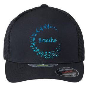 Breathe Gym Yoga Gift Just Breathe Inhale Exhale Flexfit Unipanel Trucker Cap