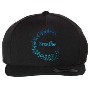 Breathe Gym Yoga Gift Just Breathe Inhale Exhale Wool Snapback Cap