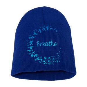 Breathe Gym Yoga Gift Just Breathe Inhale Exhale Short Acrylic Beanie