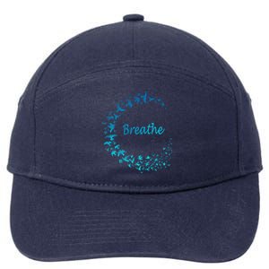 Breathe Gym Yoga Gift Just Breathe Inhale Exhale 7-Panel Snapback Hat