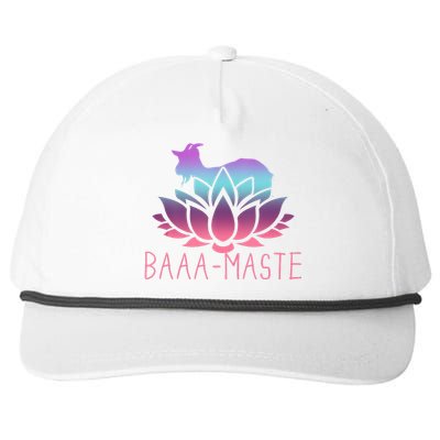 Baaamaste Goat Yoga Namaste Spiritual Meditation Om Nayah Snapback Five-Panel Rope Hat