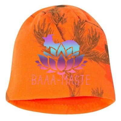 Baaamaste Goat Yoga Namaste Spiritual Meditation Om Nayah Kati - Camo Knit Beanie