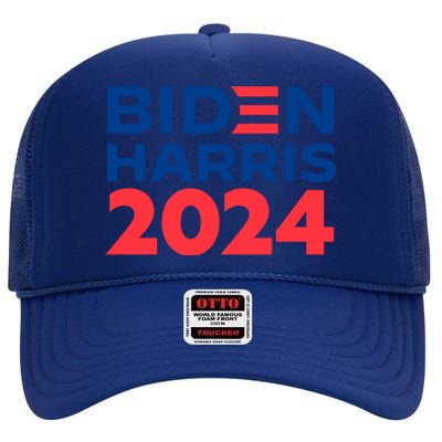 Biden Harris 2024 High Crown Mesh Back Trucker Hat