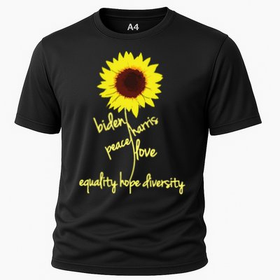 Biden Harris 2024 Peace Love Equality Hope Diversity Flower Performance Shirt