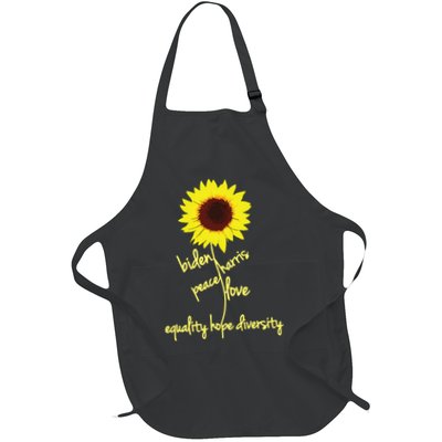 Biden Harris 2024 Peace Love Equality Hope Diversity Flower Apron