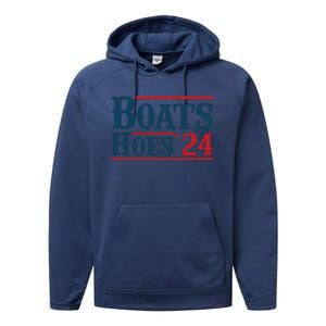 Boats Hoes 2024 Boats And Hoes Funny Summer Funny Boating Funny Lake Funny River Performance Fleece Hoodie