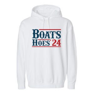 Boats Hoes 2024 Boats And Hoes Funny Summer Funny Boating Funny Lake Funny River Garment-Dyed Fleece Hoodie