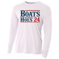 Boats Hoes 2024 Boats And Hoes Funny Summer Funny Boating Funny Lake Funny River Cooling Performance Long Sleeve Crew