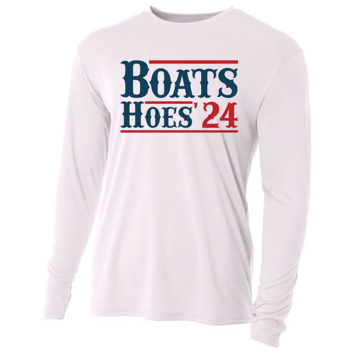 Boats Hoes 2024 Boats And Hoes Funny Summer Funny Boating Funny Lake Funny River Cooling Performance Long Sleeve Crew