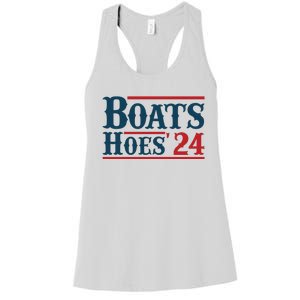 Boats Hoes 2024 Boats And Hoes Funny Summer Funny Boating Funny Lake Funny River Women's Racerback Tank