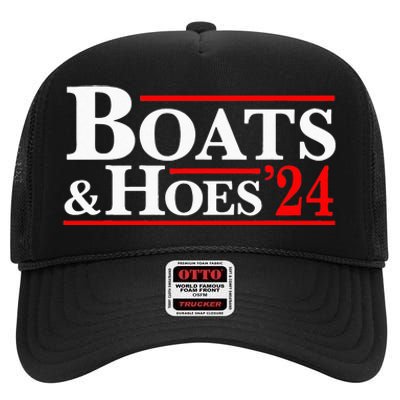 Boats & Hoes 24 Vintage For Your Step Brothers High Crown Mesh Back Trucker Hat