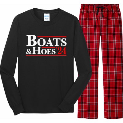 Boats & Hoes 24 Vintage For Your Step Brothers Long Sleeve Pajama Set