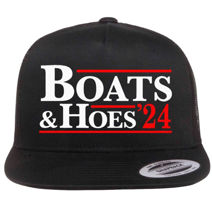 Boats & Hoes 24 Vintage For Your Step Brothers Flat Bill Trucker Hat