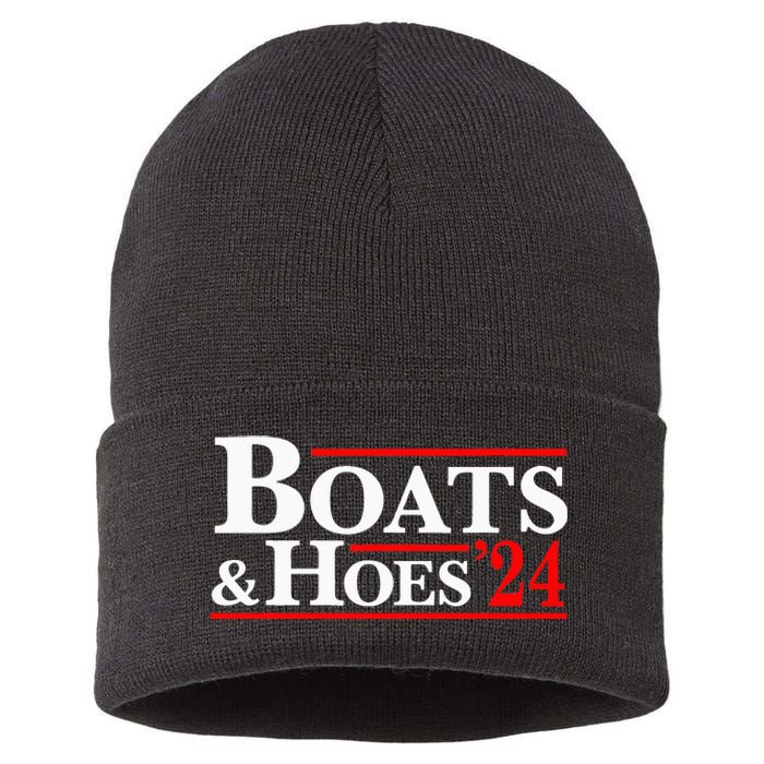 Boats & Hoes 24 Vintage For Your Step Brothers Sustainable Knit Beanie