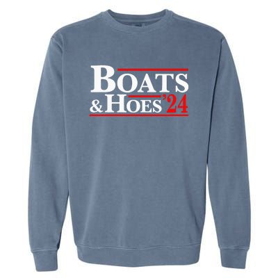 Boats & Hoes 24 Vintage For Your Step Brothers Garment-Dyed Sweatshirt