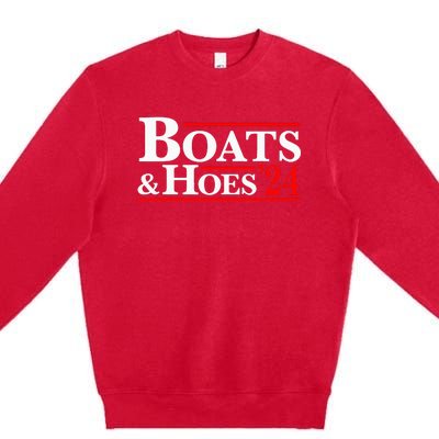 Boats & Hoes 24 Vintage For Your Step Brothers Premium Crewneck Sweatshirt