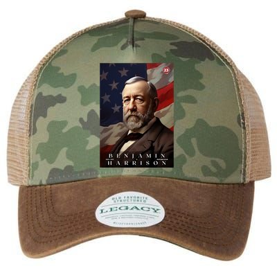 Benjamin Harrison 23rd President Of The United States Portrait Legacy Tie Dye Trucker Hat