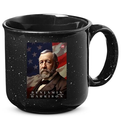 Benjamin Harrison 23rd President Of The United States Portrait 15oz Campfire Ceramic Mug