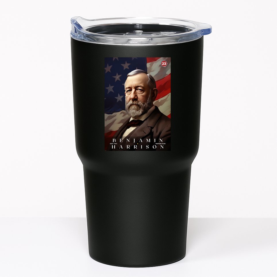 Benjamin Harrison 23rd President Of The United States Portrait Tumbler