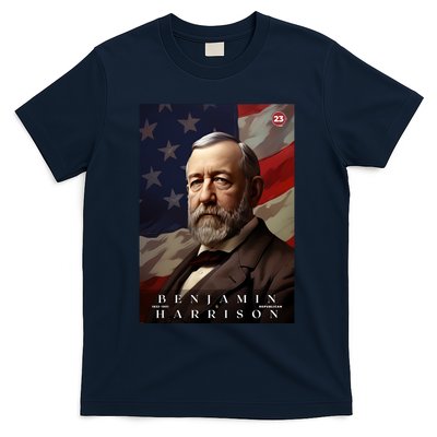 Benjamin Harrison 23rd President Of The United States Portrait T-Shirt
